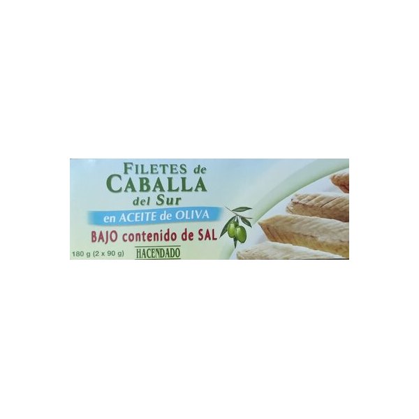 [8480000183118] Filetes de Caballa del Sur en Aceite de Oliva Bajo en sal Hacendado