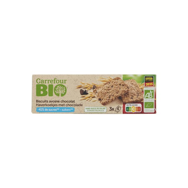 [3560071455279] Galletas avena chocolate Carrefour BIO