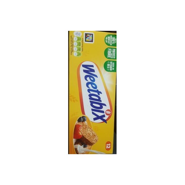 [5010029000504] Whole wheat cereal with added vitamins and iron. 12 Biscuits Weetabix