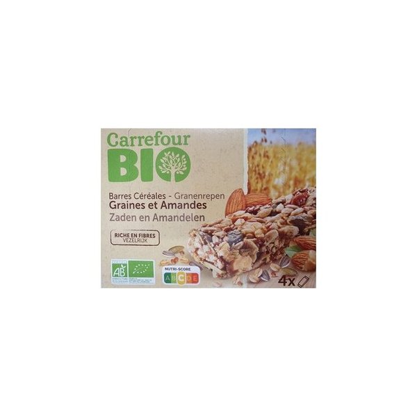 [3560071403096] Barrita Cereales Semillas y Almendras Carrefour BIO