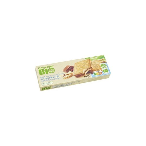 [3560071265755] Galletas rellenas de Chocolate con leche Carrefour BIO