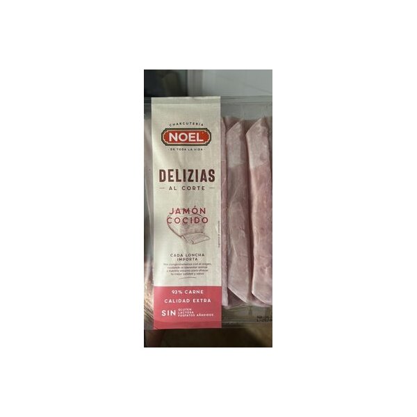 [8410783327256] Delizias jamón cocido extra lonchas sin gluten sin lactosa Noel