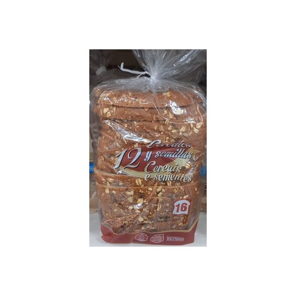 [8480000835475] Pan de molde 12 cereales y semillas Hacendado