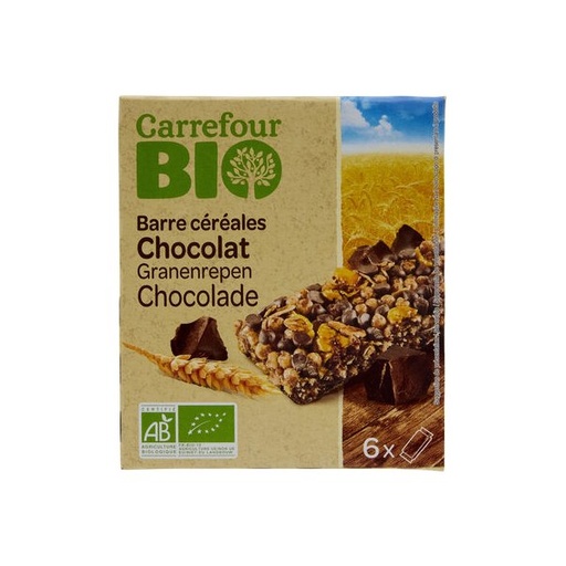 Barritas de cereales chocolate Carrefour BIO