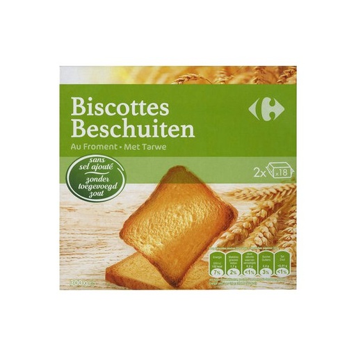 Biscotes Sin sal añadida Carrefour